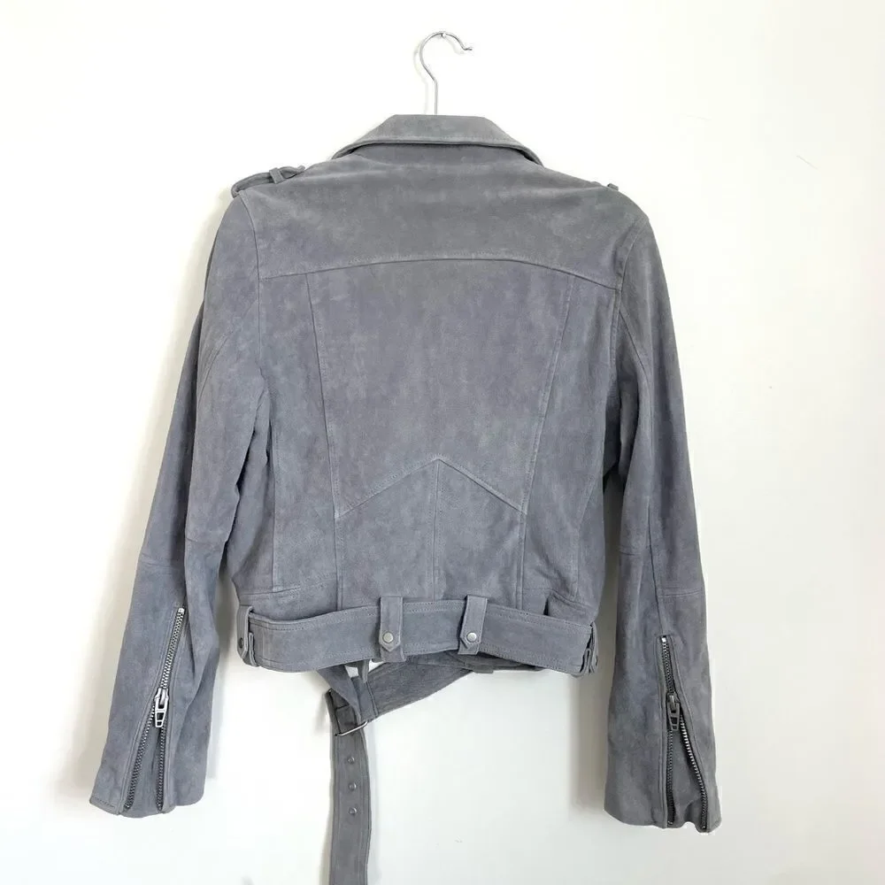 NWT BLANKNYC Suede Moto Jacket in grey - Picture 13 of 14